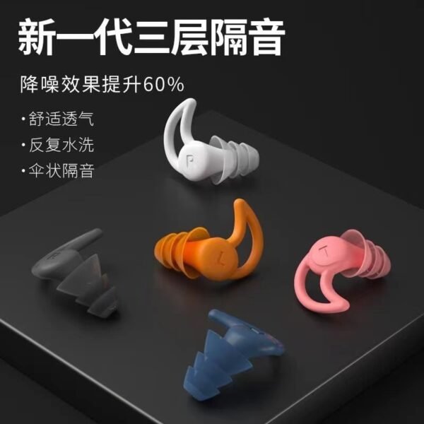 Silicone Earplugs for Noise Reduction, Soundproofing, Sleeping in Workshops an